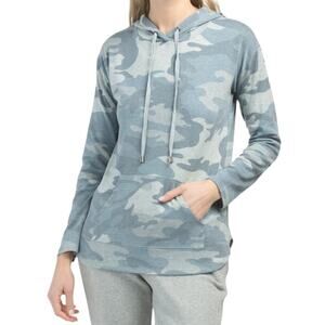 New! Cyrus Women's French Terry Camo Print Casual Sweatshirt Pullover Hoodie